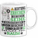 Musikgeschäftsinhaber Geschenk Tasse Lustiger Spruch Erheben Sie Sich Der Musikgeschäftsinhaber Betritt den Raum Weiß Trendation