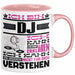 DJ Geschenk Tasse Geschenkidee für DJ Geburtstag Lustiger Spruch Ich Bin DJ Ich Kann Es Dir Erklären Aber Nicht Für Dich Verstehen Funny Rosa Trendation