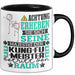 Kung-Fu-Meister Geschenk Tasse Lustiger Spruch Erheben Sie Sich Der Kung-Fu-Meister Betritt den Raum Schwarz Trendation