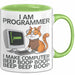 IT Techniker Computeringenieur Tasse Geschenk Lustige Geschenkidee Spruch Ich Bin Eine Programmierer Katze Grün Trendation