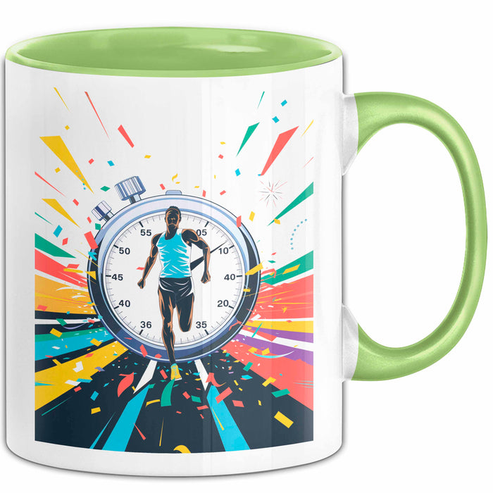 Läufer Tasse Geschenk Lustige Geschenkidee Spruch Für Ziel Linien Jäger Grün Trendation