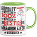 Marathonläufer Geschenk Lustiger Spruch für Marathonläufer Geschenkidee Bester Marathonläufer Der Welt Grün Trendation