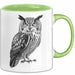 Eule Tierliebhaber Tasse Geschenk Lustige Geschenkidee Spruch Grün Trendation