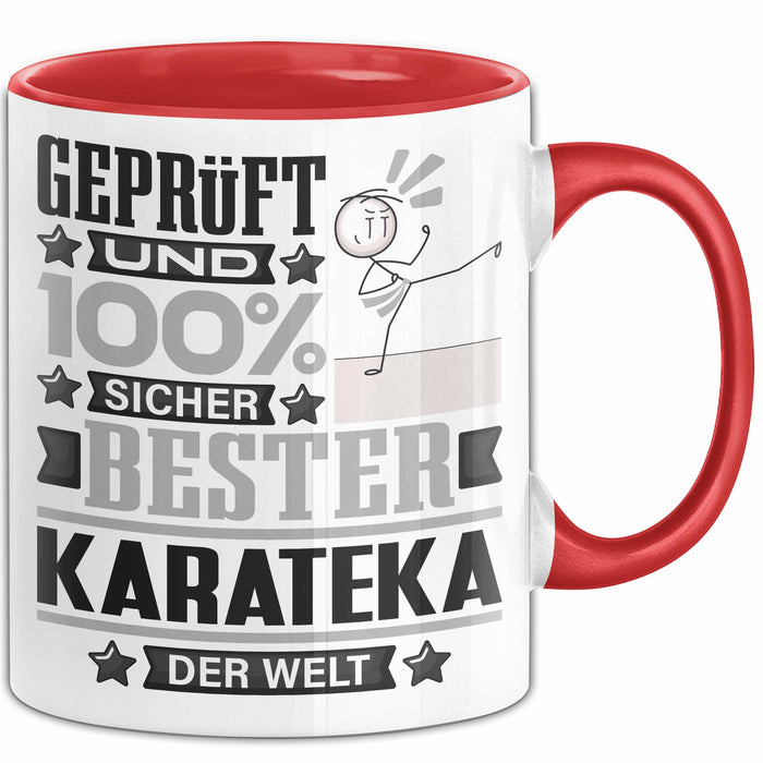 Karateka Geschenk Lustiger Spruch für Karateka Geschenkidee Bester Karateka Der Welt Rot Trendation