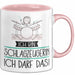 Geschenk für Schlagzeugerin Tasse Lustige Geschenkidee Geburtstag Ich Bin Schlagzeugerin Ich Darf Das Rosa Trendation