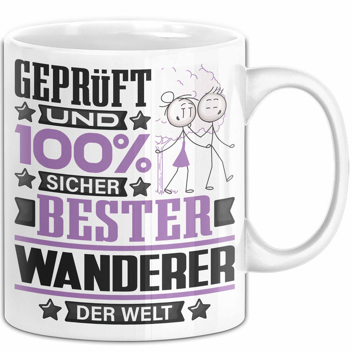 Wanderer Geschenk Lustiger Spruch für Wanderer Geschenkidee Bester Wanderer Der Welt Weiß Trendation
