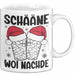 Weihnachten Tasse Geschenk Schääne Woi Nachde Kaffee-Becher Weiß Trendation