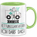 Geschenk für Rettungssanitäterin Tasse Lustige Geschenkidee Geburtstag Ich Bin Rettungssanitäterin Ich Darf Das Grün Trendation