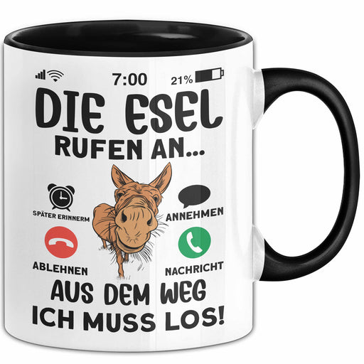 Esel Liebhaber Tasse Geschenk Die Esel Rufen An Geschenkidee Becher Trendation