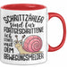 Schnecken-Liebhaber Tasse Geschenk Schrittzähler Sind Für Fortgeschrittene Ich Starte Mit Dem Bewegungsmelder Rot Trendation