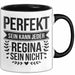Regina Tasse Geschenk Perfekt Sein Kann Jeder Geschenkidee Geburtstag Schwarz Trendation