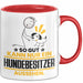 Hundebesitzer Geschenk Tasse So Gut Kann Nur Ein Hundebesitzer Aussehen Geschenkidee Kaffee-Becher Rot Trendation