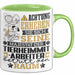 Tierheimmitarbeiter Geschenk Tasse Lustiger Spruch Erheben Sie Sich Der Tierheimmitarbeiter Betritt den Raum Grün Trendation