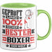 Boxer Geschenk Lustiger Spruch für Boxer Geschenkidee Bester Boxer Der Welt Grün Trendation
