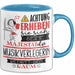 Musikverlegerin Tasse Geschenk Lustiger Spruch Bitte Erheben Sie Sich Seine Majestät Die Musikverlegerin Betritt Den Raum Blau Trendation