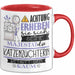 Katzenzüchterin Tasse Geschenk Lustiger Spruch Bitte Erheben Sie Sich Seine Majestät Die Katzenzüchterin Betritt Den Raum Rot Trendation