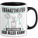 Tierarzthelfer Tasse Geschenk für Tierarzthelfer Der Mann Der Alles Kann Geschenkidee zum Geburtstag Schwarz Trendation
