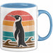 Retro Pinguin Tier Tasse Geschenk Lustige Geschenkidee Spruch Blau Trendation