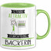 Bäckerin Tasse Geschenk Becher Stark Attraktiv Furchtlos Bäckerin Lustige Geschenkidee Grün Trendation