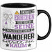 Wanderer Geschenk Tasse Lustiger Spruch Erheben Sie Sich Der Wanderer Betritt den Raum Schwarz Trendation
