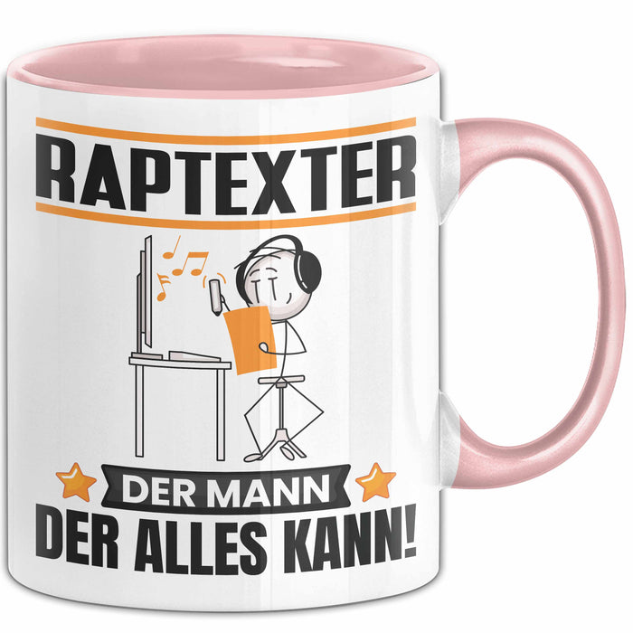 Raptexter Tasse Geschenk für Raptexter Der Mann Der Alles Kann Geschenkidee zum Geburtstag Rosa Trendation