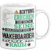 Wakeboarder Geschenk Tasse Lustiger Spruch Erheben Sie Sich Der Wakeboarder Betritt den Raum Weiß Trendation