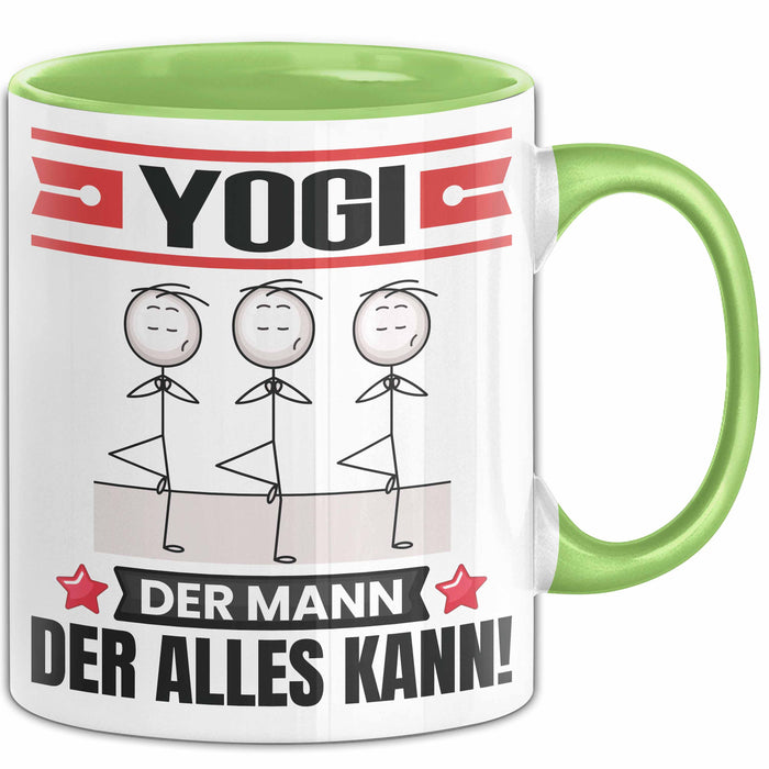 Yogi Tasse Geschenk für Yogi Der Mann Der Alles Kann Geschenkidee zum Geburtstag Grün Trendation