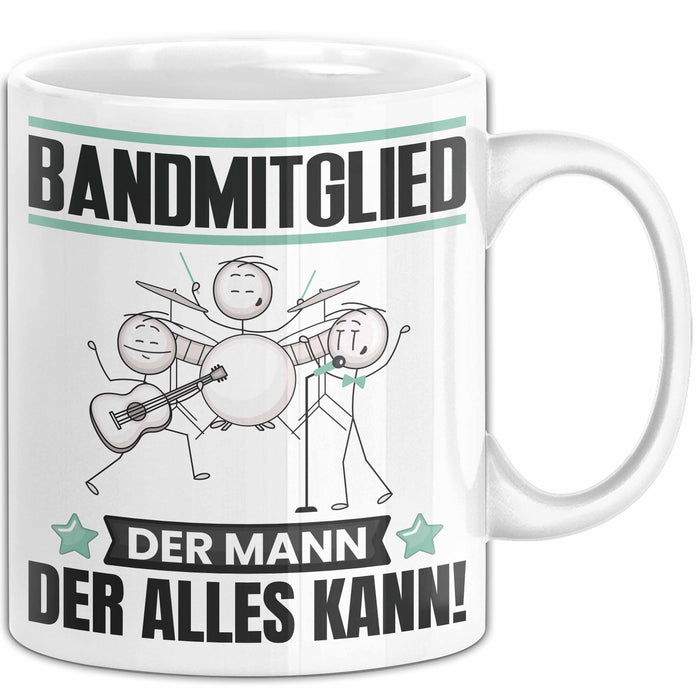 Bandmitglied Tasse Geschenk für Bandmitglied Der Mann Der Alles Kann Geschenkidee zum Geburtstag Weiß Trendation