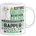 Rapper Geschenk Tasse Lustiger Spruch Erheben Sie Sich Der Rapper Betritt den Raum Weiß Trendation