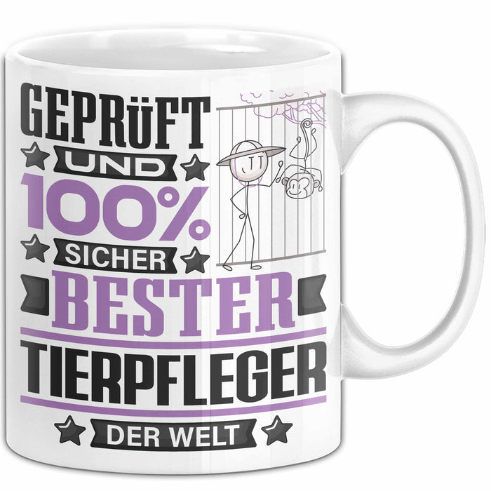 Tierpfleger Geschenk Lustiger Spruch für Tierpfleger Geschenkidee Bester Tierpfleger Der Welt Weiß Trendation