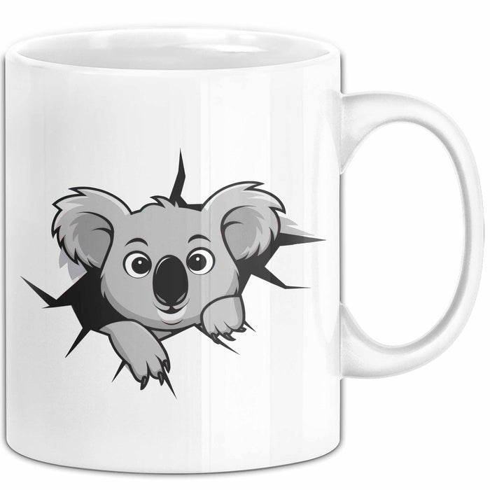 Koala Tierliebhaber Tasse Geschenk Lustige Geschenkidee Spruch Weiß Trendation