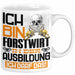 Forstwirt Ausbildung Tasse Geschenk Ich Bin Forstwirt In Der Ausbildung Ich Darf Das Geschenkidee Spruch Weiß Trendation