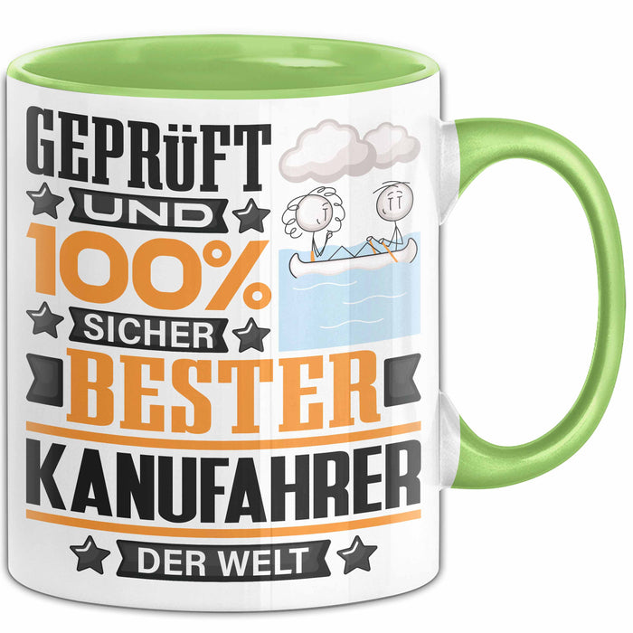 Kanufahrer Geschenk Lustiger Spruch für Kanufahrer Geschenkidee Bester Kanufahrer Der Welt Grün Trendation