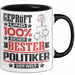 Politiker Geschenk Lustiger Spruch für Politiker Geschenkidee Bester Politiker Der Welt Schwarz Trendation
