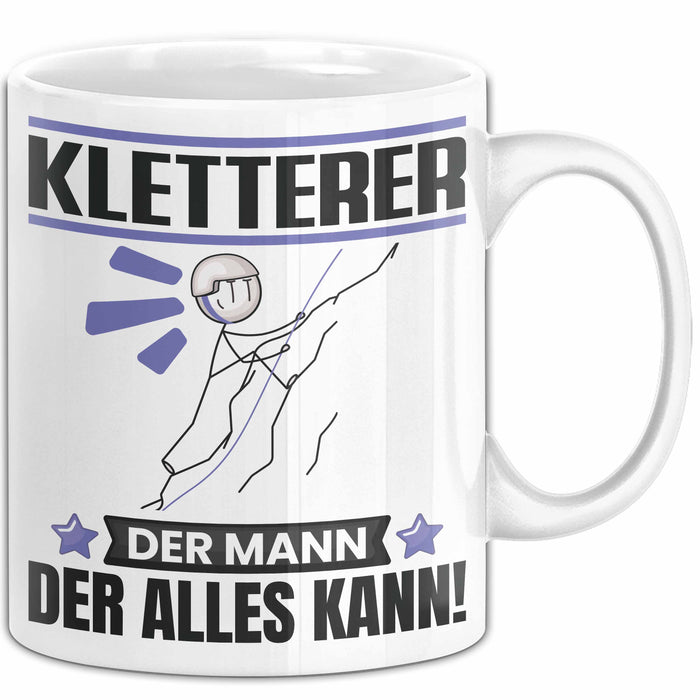 Kletterer Tasse Geschenk für Kletterer Der Mann Der Alles Kann Geschenkidee zum Geburtstag Weiß Trendation