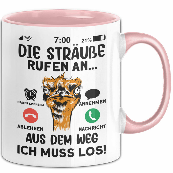 Strauß Liebhaber Tasse Geschenk Die Sträße Rufen An Geschenkidee Becher Rosa Trendation