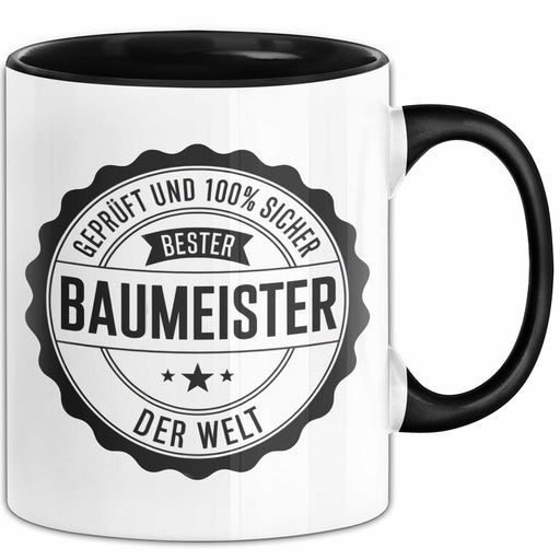 Bauarbeiter Tasse Geschenk 100% Bester Bauleiter Handwerker Geschenkidee Lustig Trendation