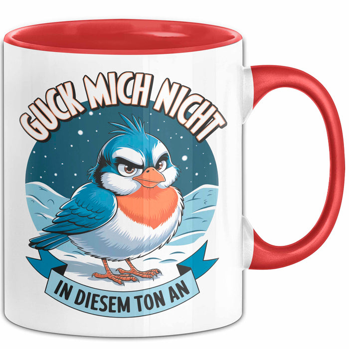 Sarkasmus Sarkastisch Tasse Geschenk Lustige Geschenkidee Guck Mich Nicht In Diesem Ton An Rot Trendation