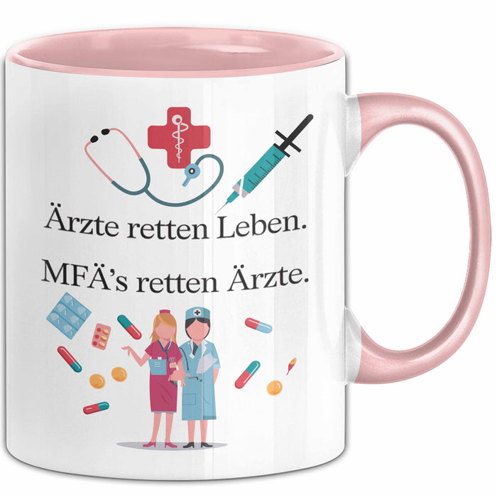Medizinstudent Arzt Tasse Geschenk Lustige Geschenkidee Spruch Ärzte Retten Leben Mfas Retten Ärzte Rosa Trendation