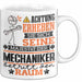 Mechaniker Geschenk Tasse Lustiger Spruch Erheben Sie Sich Der Mechaniker Betritt den Raum Weiß Trendation
