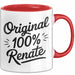 Renate Tasse Geschenk Original 100% Renate Geschenkidee Geburtstag Rot Trendation