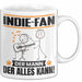 Indie-Fan Tasse Geschenk für Indie-Fan Der Mann Der Alles Kann Geschenkidee zum Geburtstag Weiß Trendation