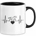 Pferde Tierliebhaber Herzschlag Tasse Geschenk Lustige Geschenkidee Spruch Schwarz Trendation