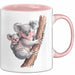 Koala Tierliebhaber Tasse Geschenk Lustige Geschenkidee Spruch Rosa Trendation