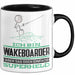 Wakeboarder Geschenk Tasse Ich Bin Wakeboarder Aber Sag Doch Einfach Superheld Lustige Geschenkdiee für Wakeboarder Kaffee-Becher Schwarz Trendation