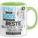 Beste Musikgeschäftsinhaberin Der Welt Tasse Geschenk für Eine Musikgeschäftsinhaberin Geprüft Und Sicher Geschenkidee Geburtstag Weihnachten Grün Trendation