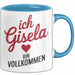 Gisela Tasse Geschenk Ich Bin Vollkommen Gisela Geschenkidee Geburtstag Blau Trendation