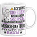 Musikredakteur Geschenk Tasse Lustiger Spruch Erheben Sie Sich Der Musikredakteur Betritt den Raum Weiß Trendation