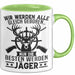 Jäger Tasse Geschenk Wir Werden Alle Gleich Geboren Nur Die Besten Werden Jäger Grün Trendation