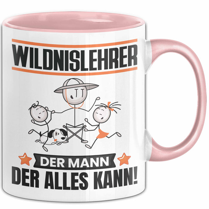 Wildnislehrer Tasse Geschenk für Wildnislehrer Der Mann Der Alles Kann Geschenkidee zum Geburtstag Rosa Trendation